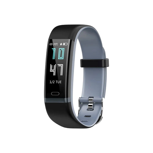 Fitness Bracelet IP68 Waterproof Blood Pressure Monitor Multi-sport Modes Pedometer Heart Rate Smart Band - Grey - 1
