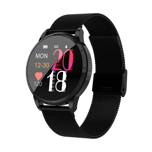 MK07 Smart Watch Bluetooth-compatible Health Monitoring Large Screen Touch Sport Smart Watch Band with 1.22-inch Screen - Jet Black - 1