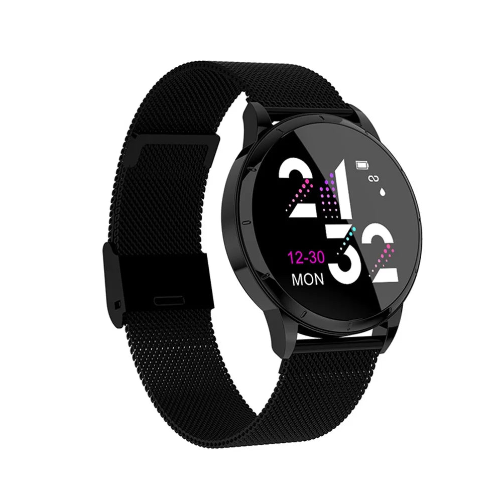 MK07 Smart Watch Bluetooth-compatible Health Monitoring Large Screen Touch Sport Smart Watch Band with 1.22-inch Screen - Jet Black - 4