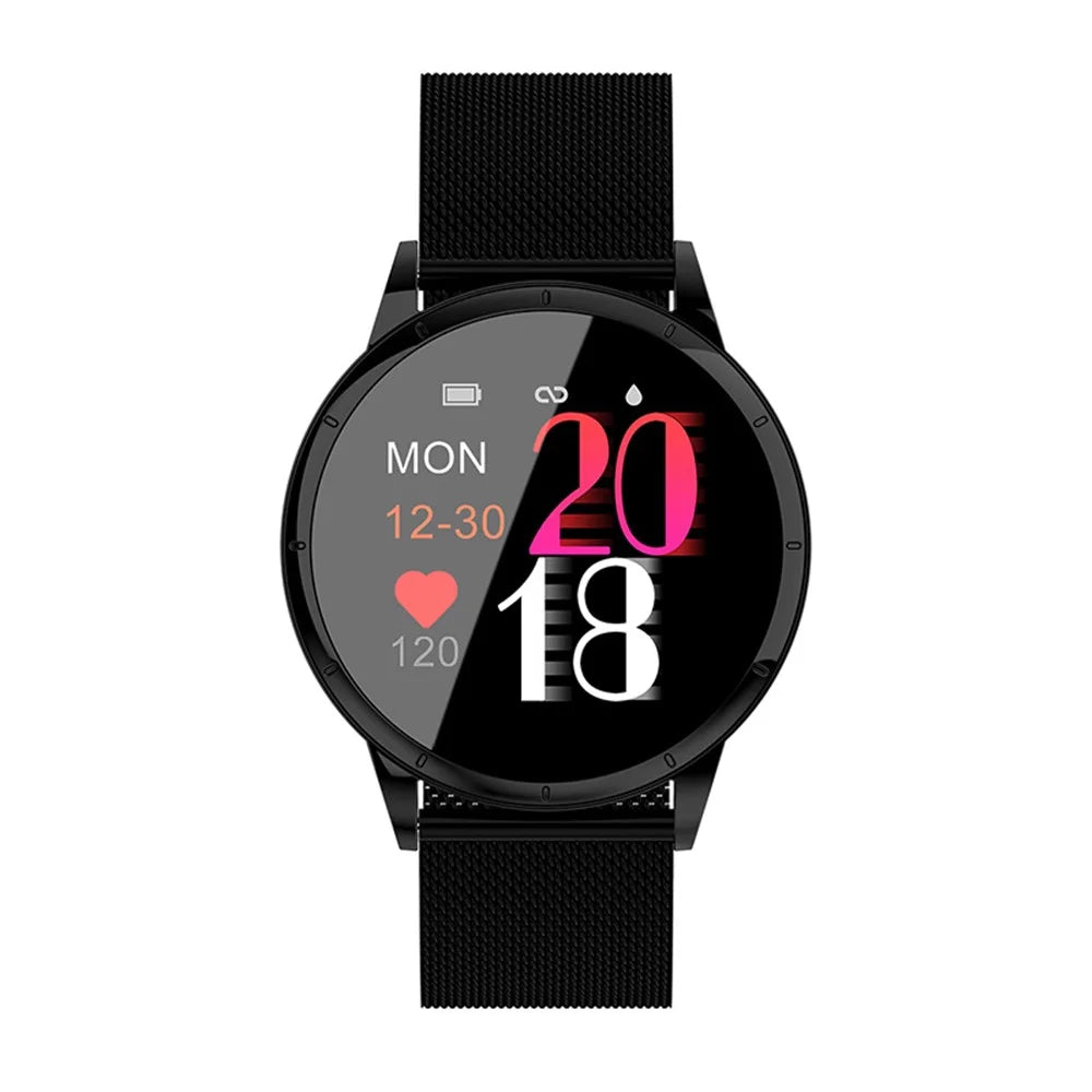 MK07 Smart Watch Bluetooth-compatible Health Monitoring Large Screen Touch Sport Smart Watch Band with 1.22-inch Screen - Jet Black - 5