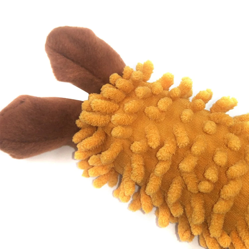 Pet Dog Cat Plush Monkey Sheep Crocodile Sound Bite Playing Toy Pet Gift - Brown Monkey - 3