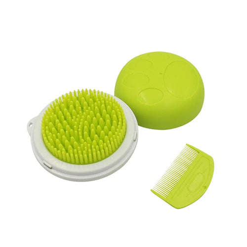 Dog Brush Cat Brush Universal Pet Massage Comb Multifunction Brush Pet Gift - Green - 1