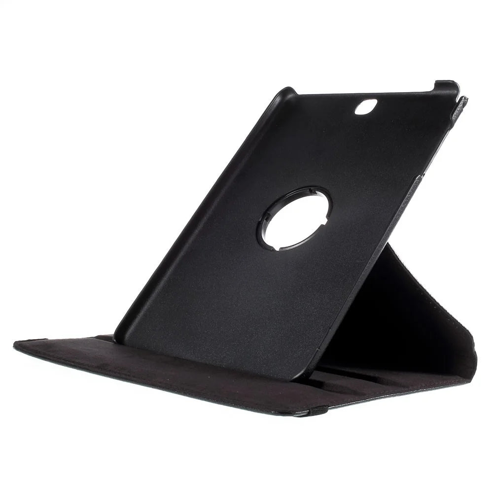For Samsung Galaxy Tab A 9.7 T550 T555 Lychee Litchi Leather Cover with Rotary Stand - Black - 6
