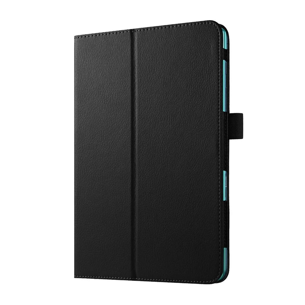 Litchi Skin Leather Case for Samsung Galaxy Tab A 9.7 T550 T555 with Stand - Black - 2