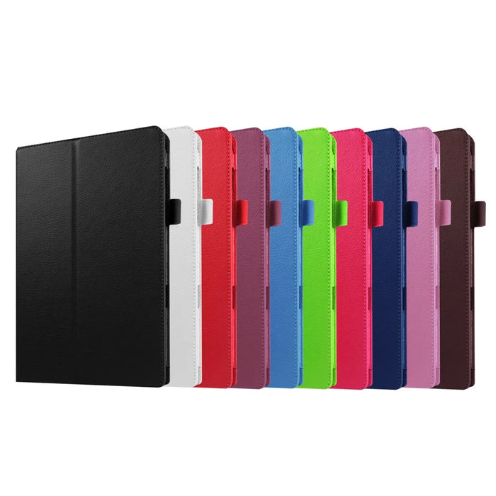 Litchi Skin Leather Stand Case for Samsung Galaxy Tab E 9.6 T560 - Black - 7