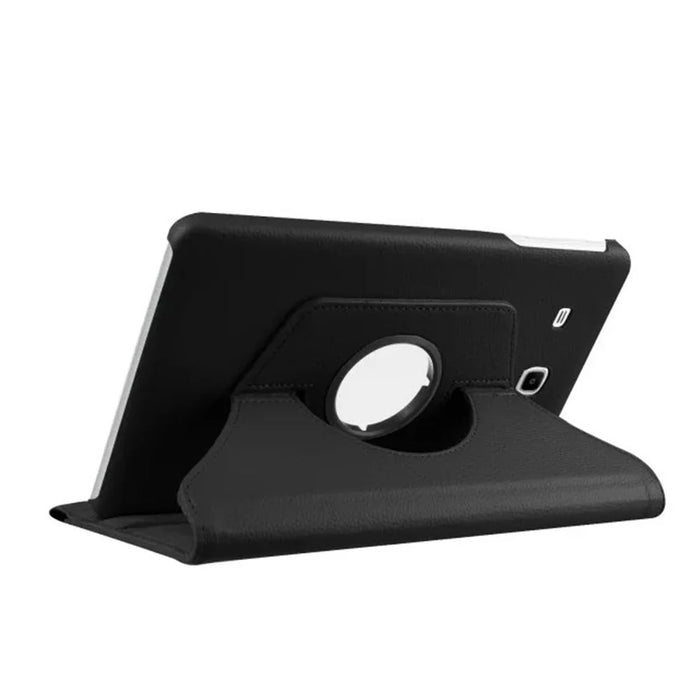 Litchi Texture Rotary Stand Leather Case for Samsung Galaxy Tab E 9.6 T560 / T561 - Black - 5