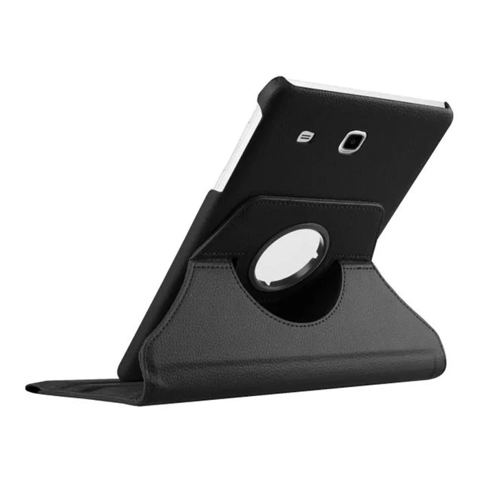 Litchi Texture Rotary Stand Leather Case for Samsung Galaxy Tab E 9.6 T560 / T561 - Black - 6