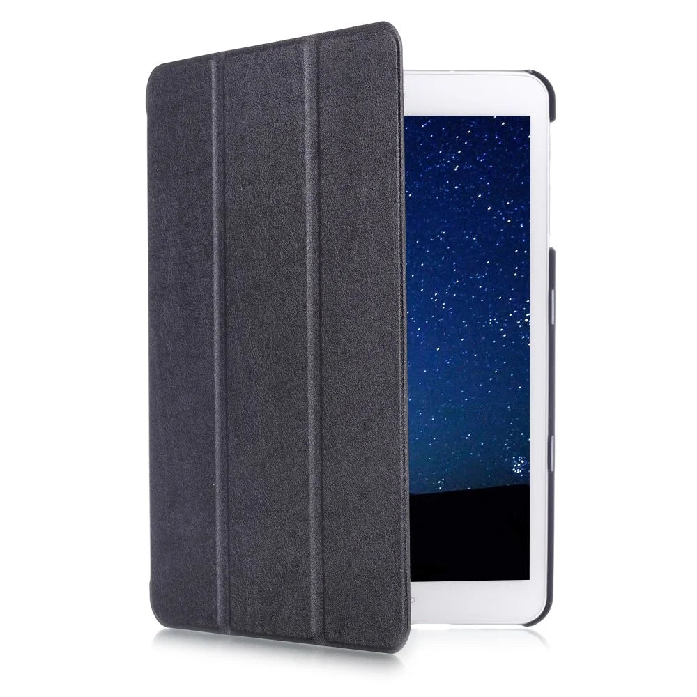 Textured Anti-scratch Tri-fold Stand Smart Leather Tablet Cover for Samsung Galaxy Tab S2 9.7 T810 T815 - Black - 3
