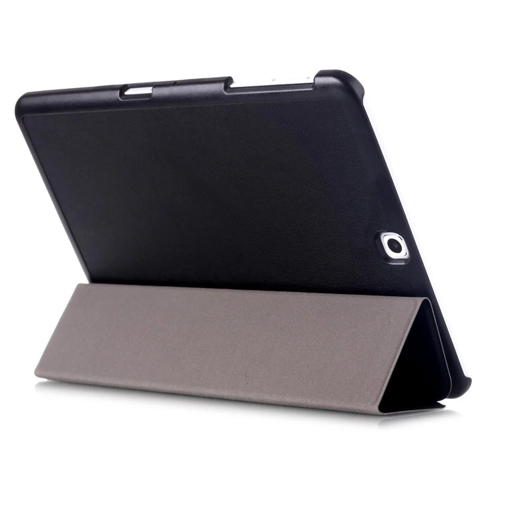 Textured Anti-scratch Tri-fold Stand Smart Leather Tablet Cover for Samsung Galaxy Tab S2 9.7 T810 T815 - Black - 4