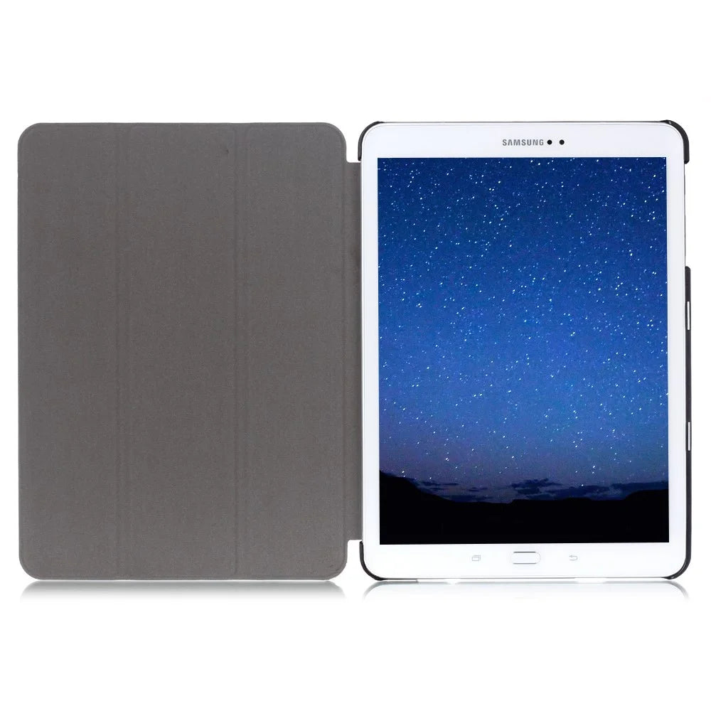 Textured Anti-scratch Tri-fold Stand Smart Leather Tablet Cover for Samsung Galaxy Tab S2 9.7 T810 T815 - Black - 6