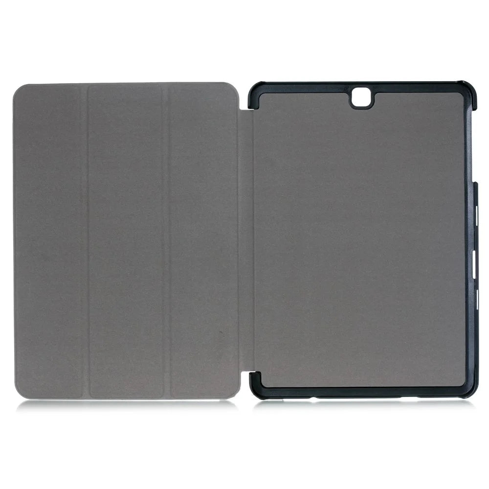 Textured Anti-scratch Tri-fold Stand Smart Leather Tablet Cover for Samsung Galaxy Tab S2 9.7 T810 T815 - Black - 7