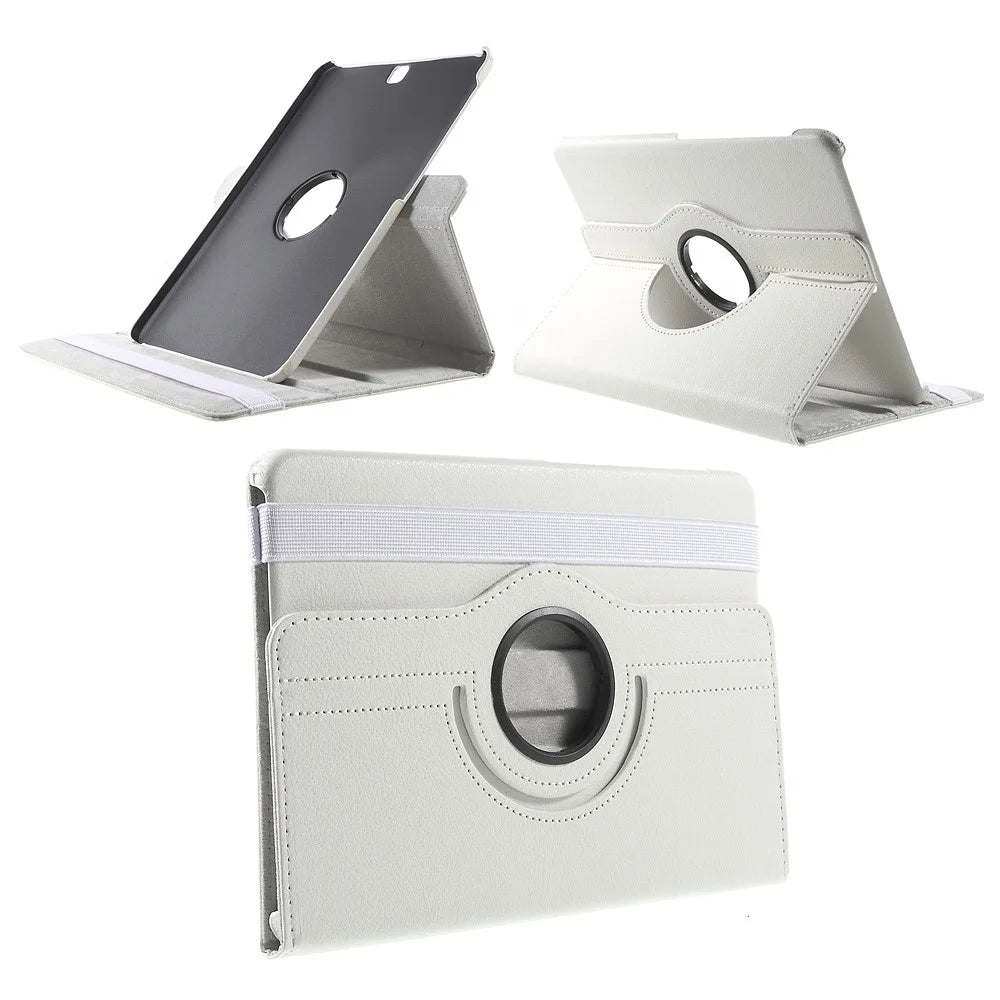 Rotary Stand Flip Leather Case Cover for Samsung Galaxy Tab S2 9.7 T810 T815 Multi-Angle Stand Tablet Accessory - White - 1