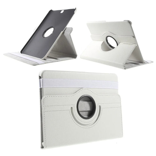 Rotary Stand Flip Leather Case Cover for Samsung Galaxy Tab S2 9.7 T810 T815 Multi-Angle Stand Tablet Accessory - White - 1