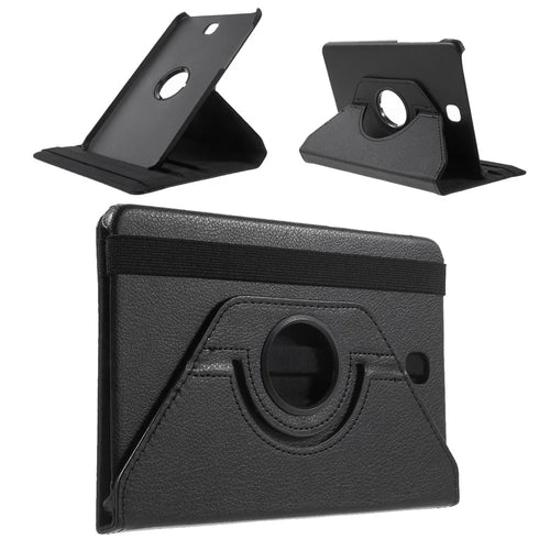 Rotary Stand Leather Flip Case for Samsung Galaxy Tab S2 8.0 T710 T715 - Black - 1