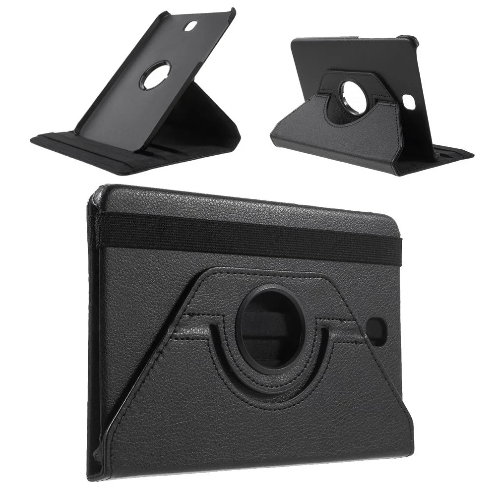 Rotary Stand Leather Flip Case for Samsung Galaxy Tab S2 8.0 T710 T715 - Black - 1