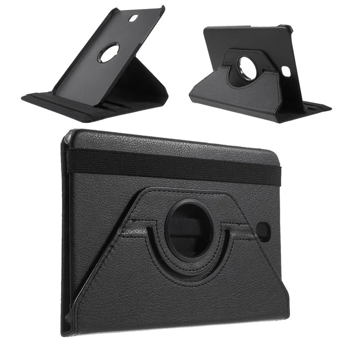 Rotary Stand Leather Flip Case for Samsung Galaxy Tab S2 8.0 T710 T715 - Black - 1