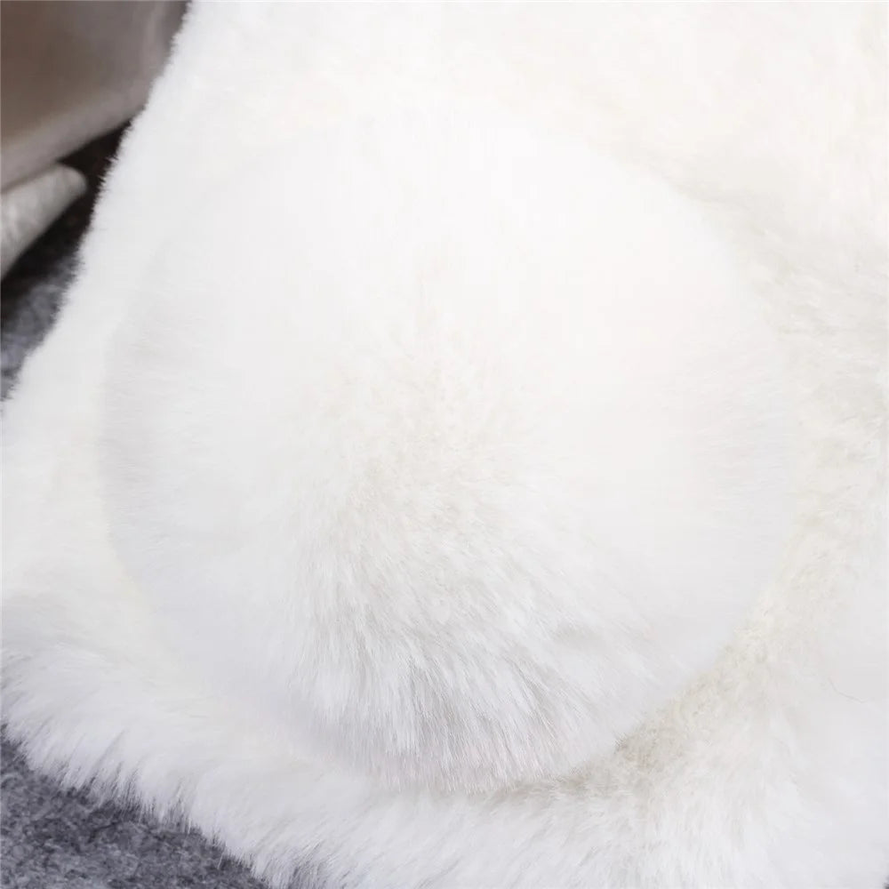 Rabbit Shape Fluffy Fur Coated Rhinestone TPU Cell Phone Case for Samsung Galaxy A6 (2018) - White - 3