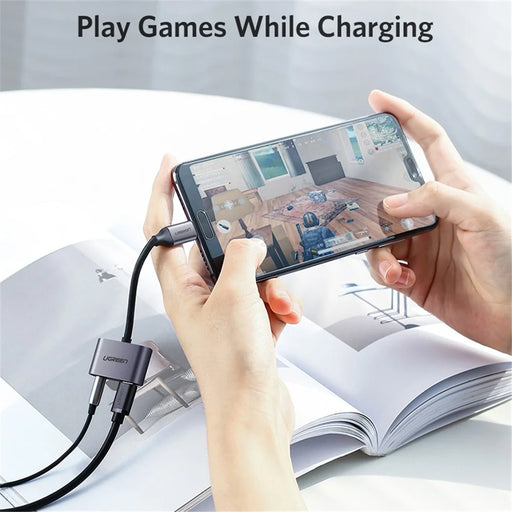 UGREEN USB Type-C to 3.5mm Jack Aux Audio + Type-C Female Charging Port Cable Adapter - 2