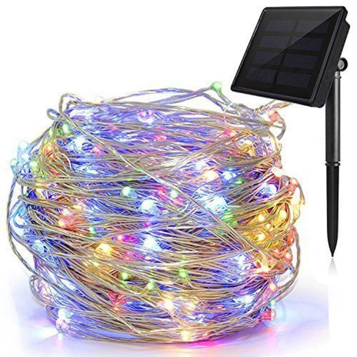 100/200LED Solar Powered String Lights for Garden Fairy Waterproof Lamp - 100 LED/Colorful - 1