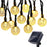 6.5m 30-LED Solar String Ball Lights Outdoor Waterproof Warm White Light Garden Decor - Gold - 1