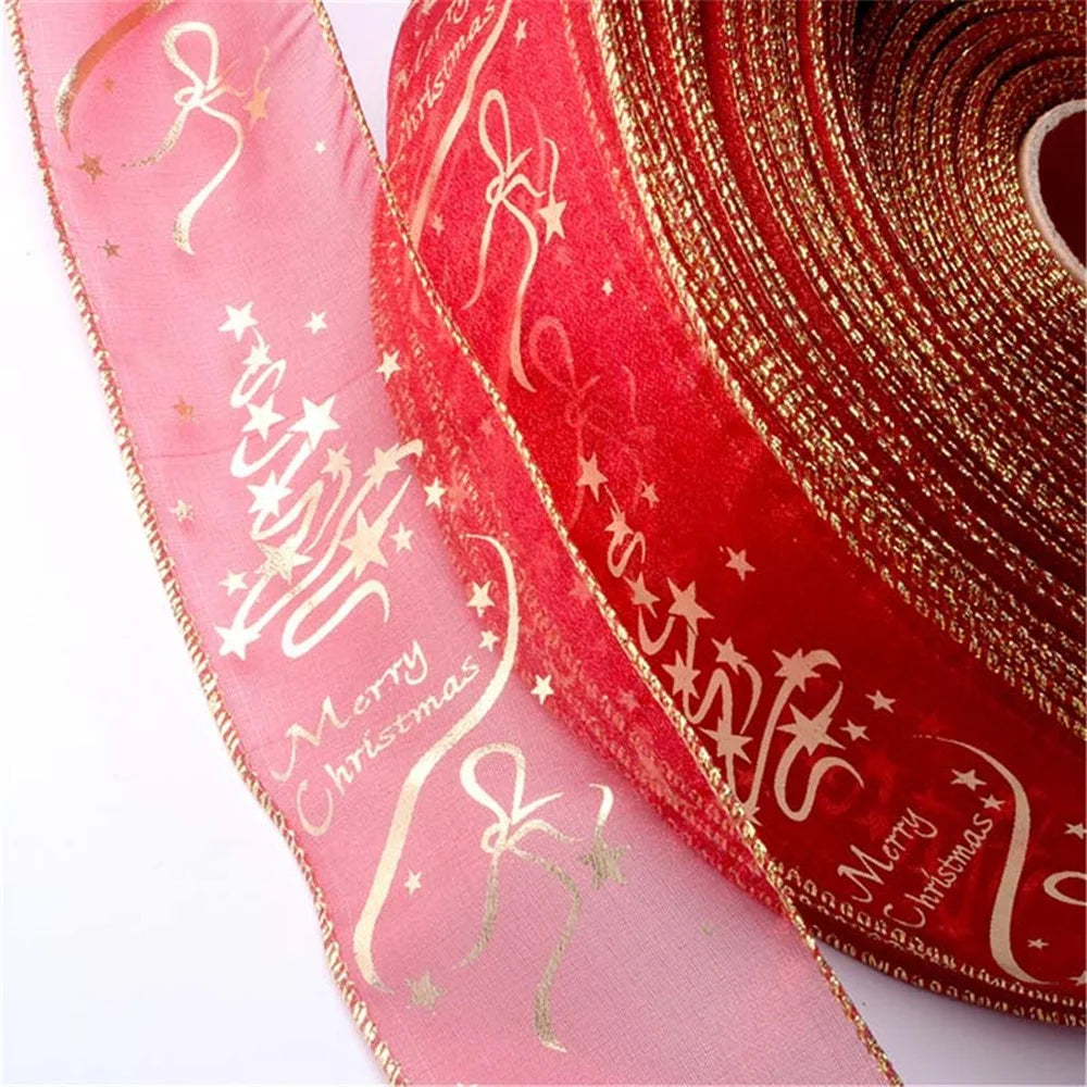 6.3x200cm Christmas Printed Ribbon Strap for Gift Box Wrapping Decor - 2
