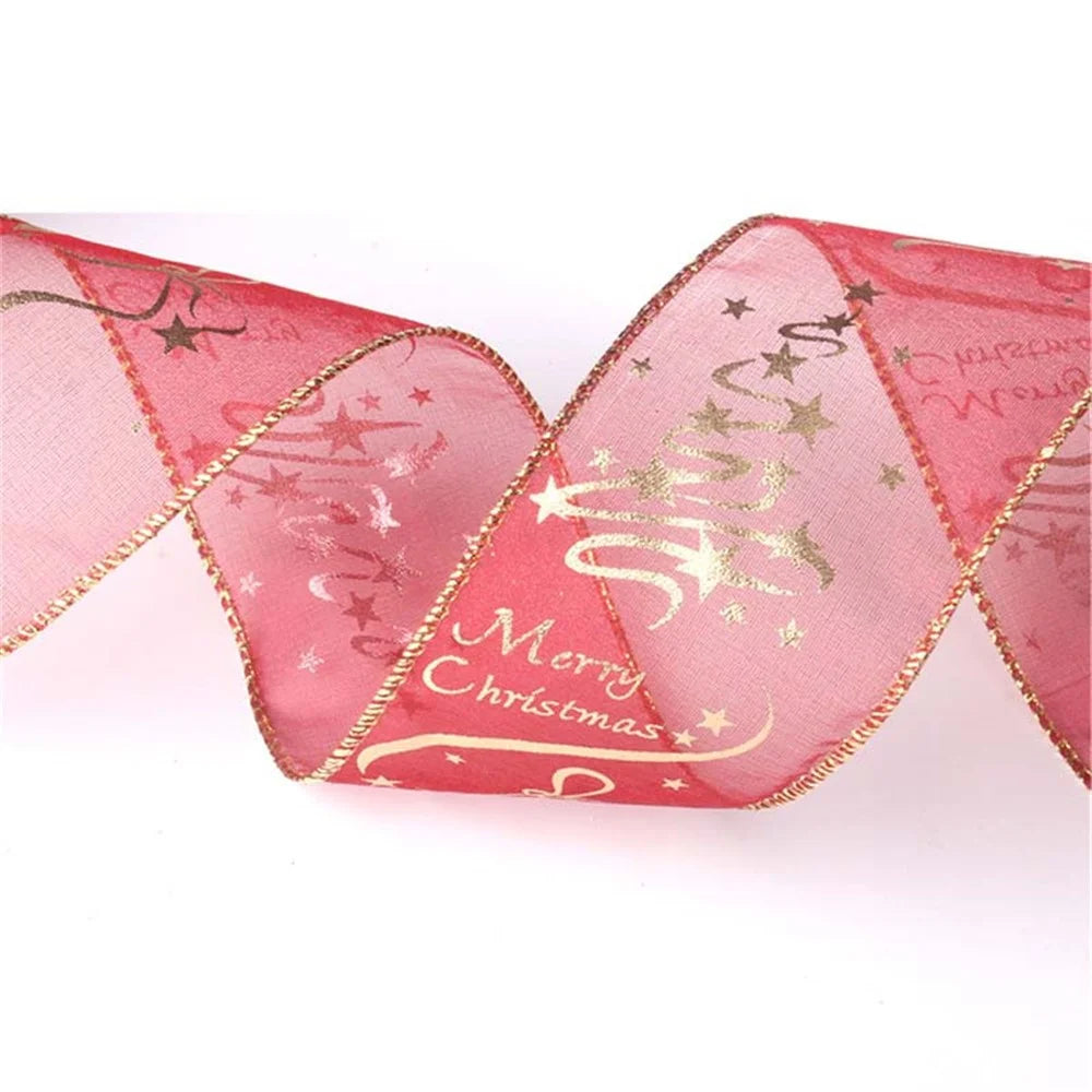 6.3x200cm Christmas Printed Ribbon Strap for Gift Box Wrapping Decor - 3
