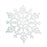 12PCS/Pack Christmas Glitter Snowflake Hanger Plastic Snowflake Ornaments - Silver - 1