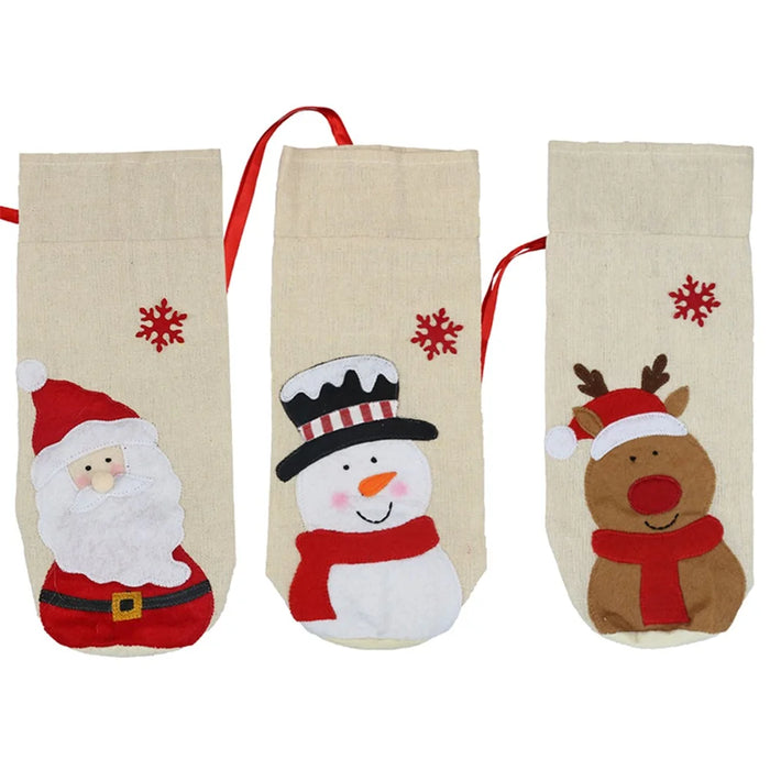 Christmas Wine Bottle Set Christmas Decorations Wine Bag - Santa Claus - 3