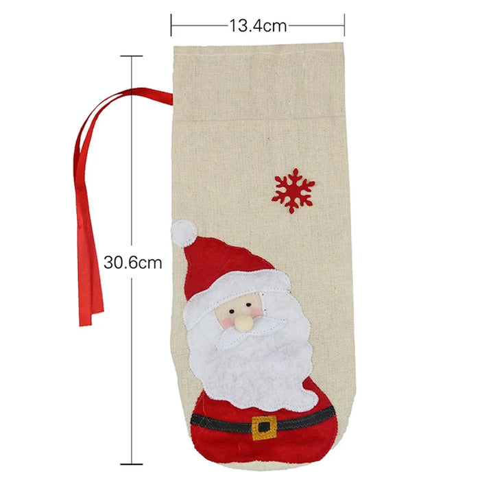 Christmas Wine Bottle Set Christmas Decorations Wine Bag - Santa Claus - 4