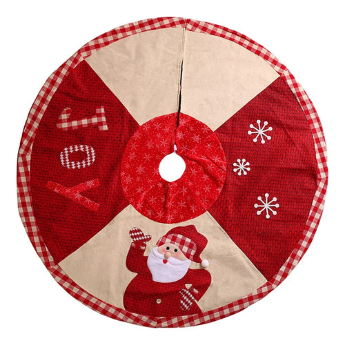 102cm Christmas Tree Skirt Mat Christmas Holiday Party Decoration - 1