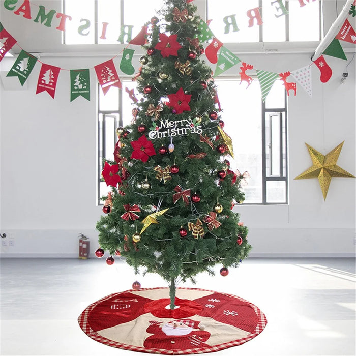 102cm Christmas Tree Skirt Mat Christmas Holiday Party Decoration - 3