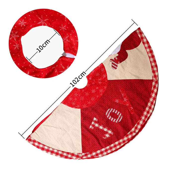 102cm Christmas Tree Skirt Mat Christmas Holiday Party Decoration - 4