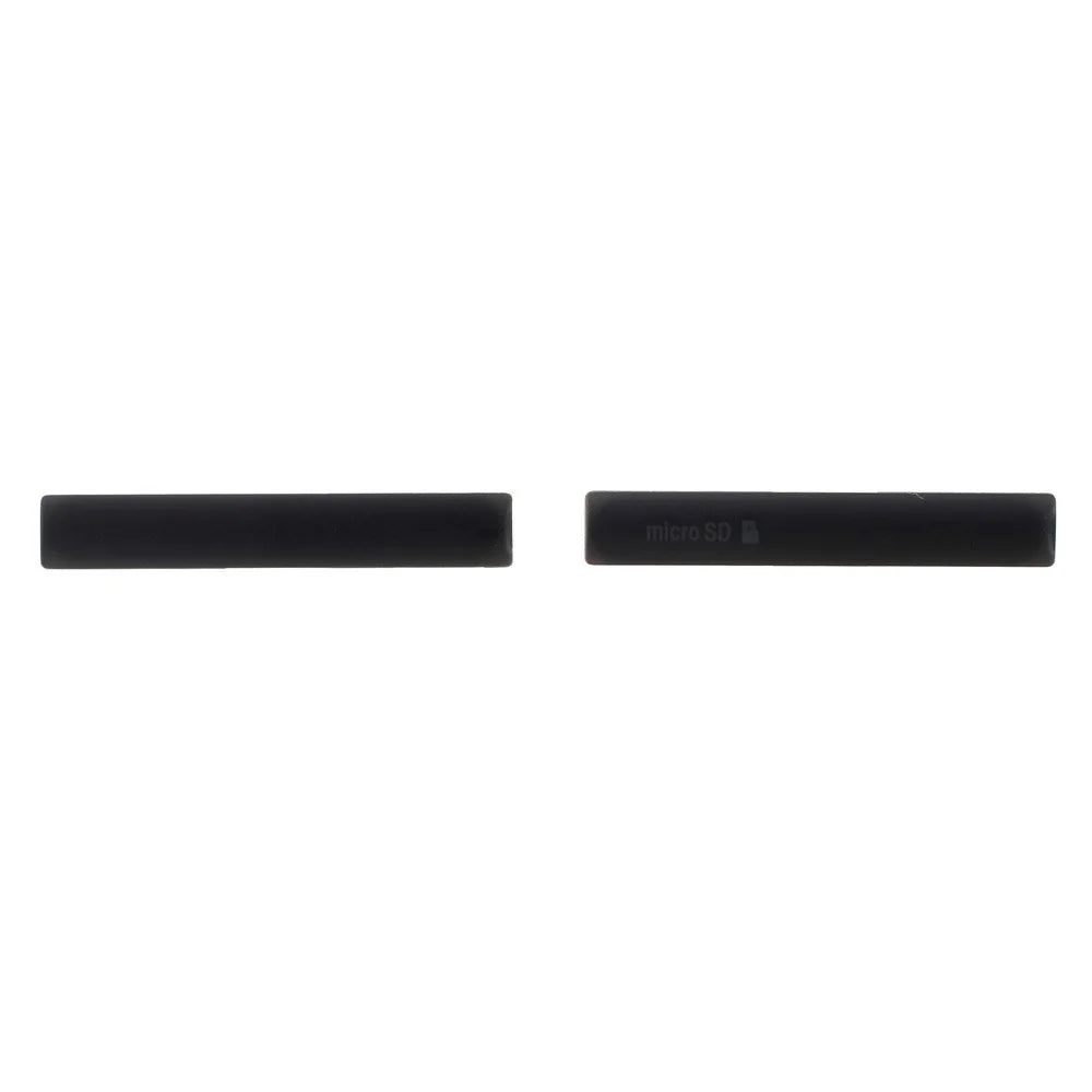 OEM Micro SD SIM Slots & USB Charging Port Anti-dust Cap for Sony Xperia Z3 Compact - Black - 1