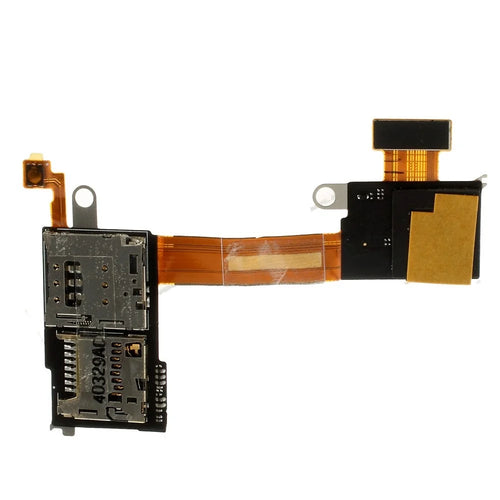 OEM for Sony Xperia M2 D2303, D2305, D2306 SIM and SD Card Reader Flex Cable Ribbon - 1