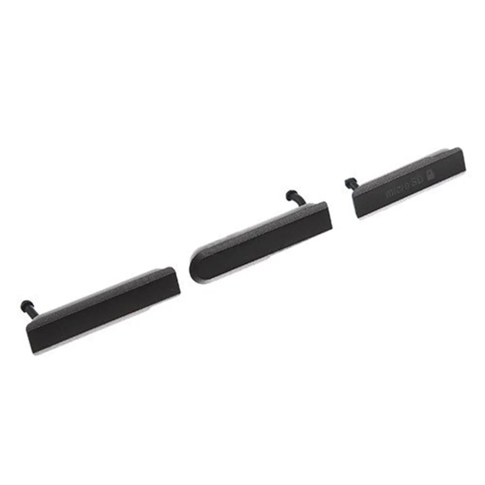 3PCS/Set OEM Card Cap and USB Cover for Sony Xperia Z1 Compact D5503 - Black - 1