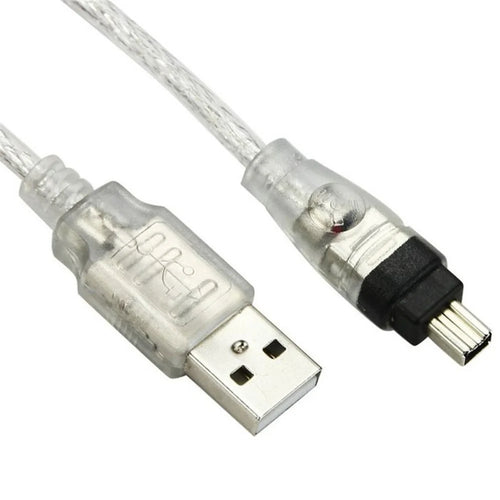 USB Male to Firewire IEEE 1394 4 Pin Male iLink Adapter Cord Cable for SONY DCR-TRV75E DV (FW-037) - 1