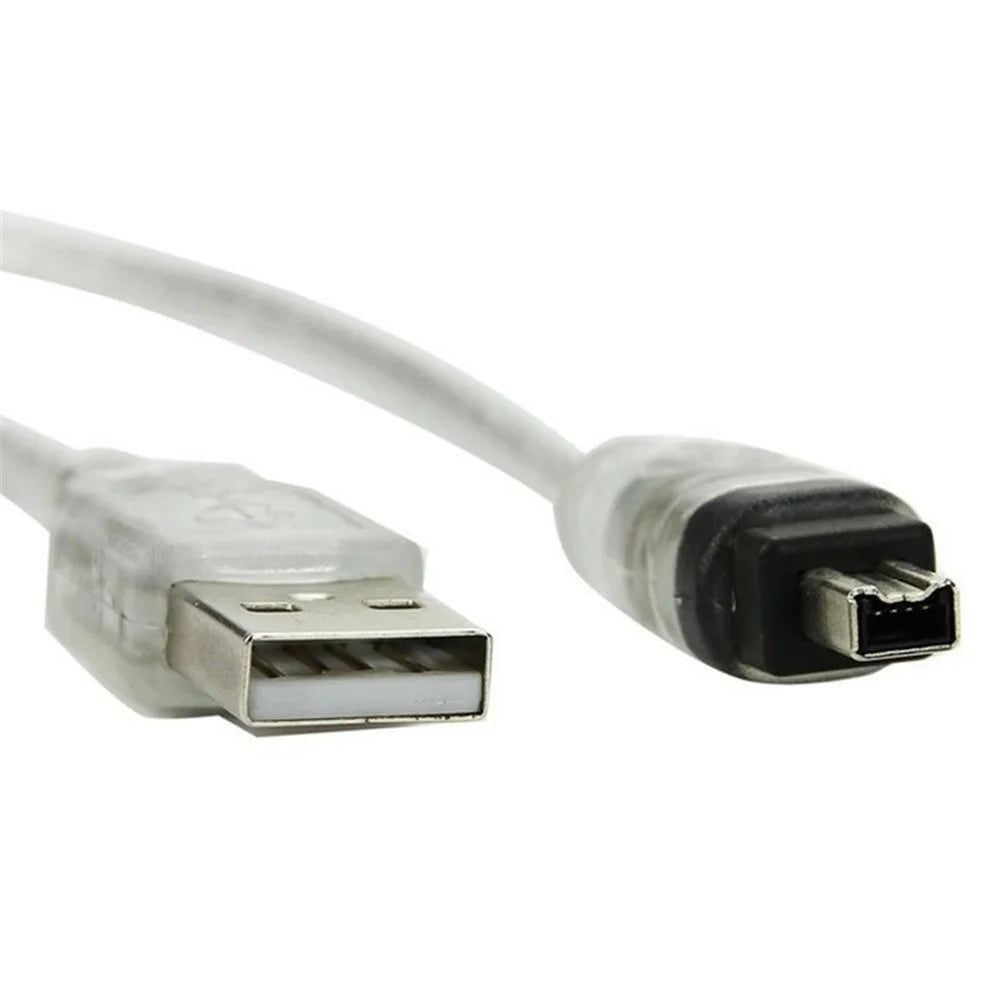USB Male to Firewire IEEE 1394 4 Pin Male iLink Adapter Cord Cable for SONY DCR-TRV75E DV (FW-037) - 2