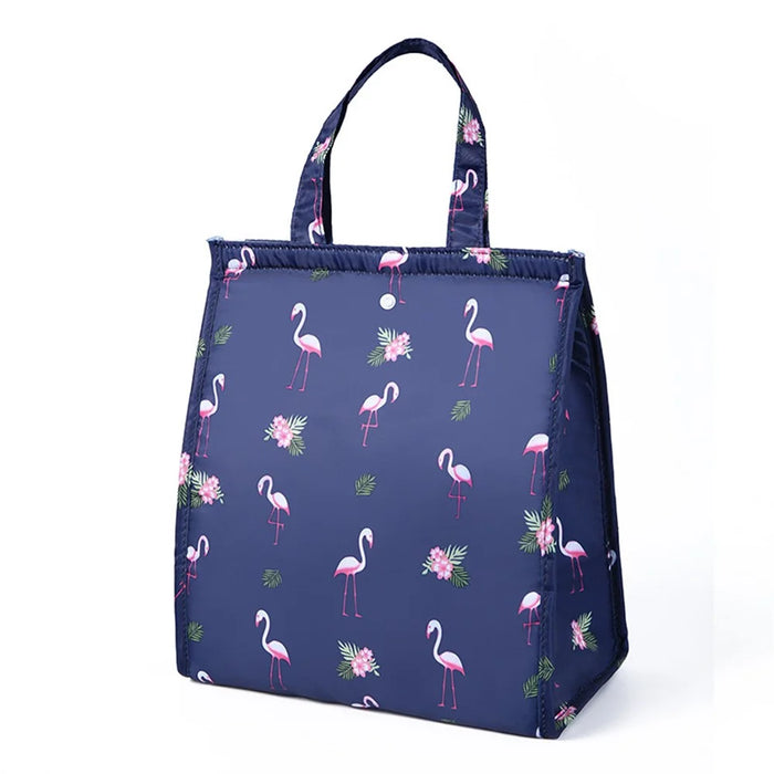 Portable Storage Bag Insulated Thermal Cooler Lunch Box Carry Tote Picnic Case - Dark Blue - 1