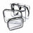 3PCS/Set Clear Cosmetics Bag Make-up Bags Organizer PVC Bag - Black - 2