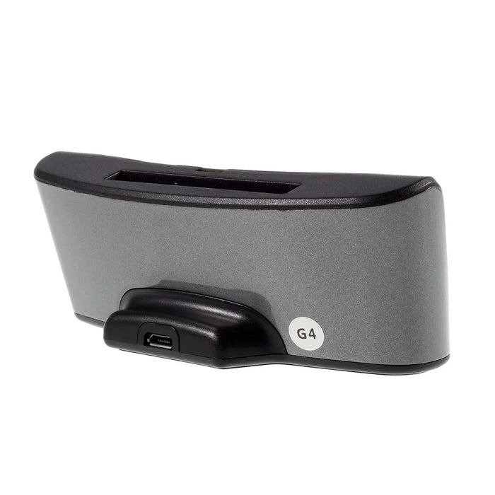 USB Charger Dock Cradle w/ Spare Battery Slot for LG G4 - Black - 2