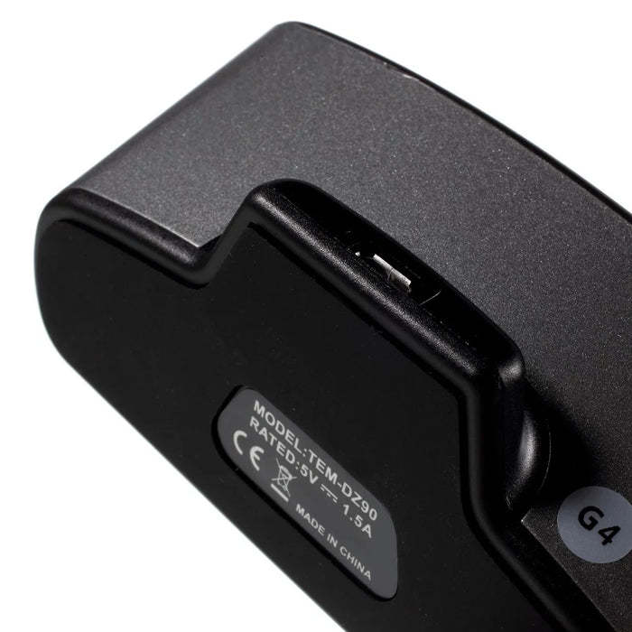 USB Charger Dock Cradle w/ Spare Battery Slot for LG G4 - Black - 4