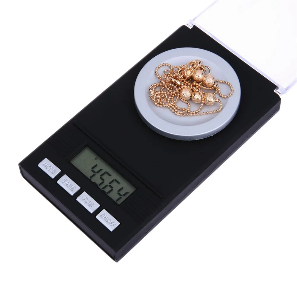 Mini Digital Milligram High Precision Scale 20g/0.001g Gems Jewelry Gold Color Powder Weighing Scale - 4