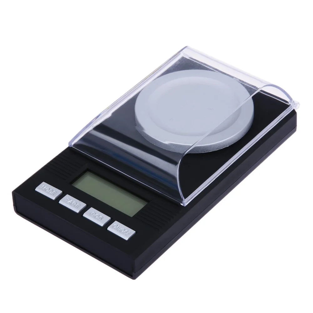 Mini Digital Milligram High Precision Scale 20g/0.001g Gems Jewelry Gold Color Powder Weighing Scale - 5
