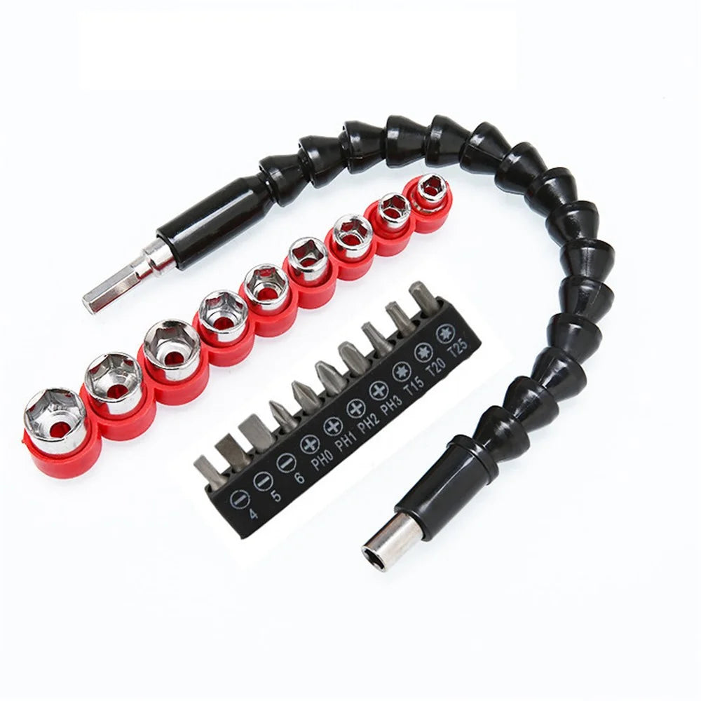 20PCS Hex Socket Mini Magnetic Screwdriver Bit Set Adapter Holder Socket Tools - 1
