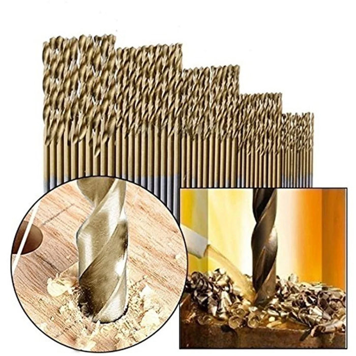 99Pcs/Set 1.5mm - 10mm Titanium HSS Drill Bits - 3