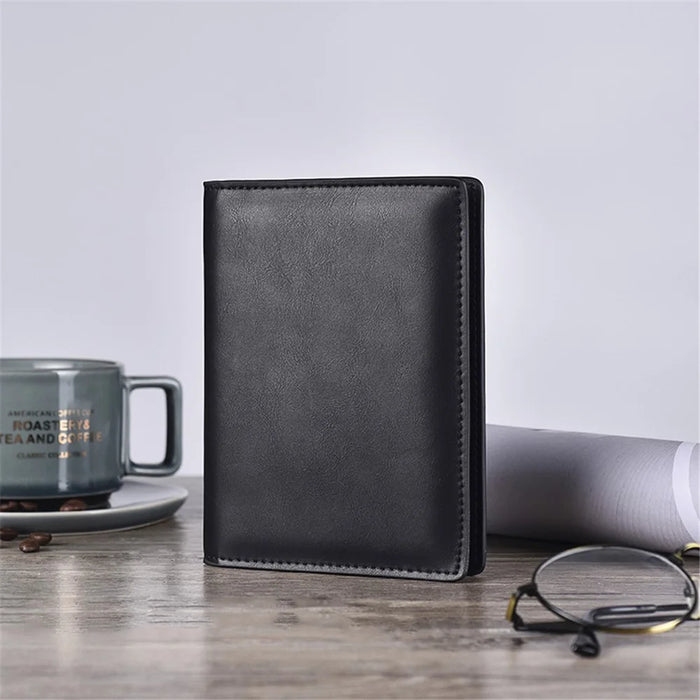 Vintage Multi-function Genuine Leather Card Holder - Black - 2