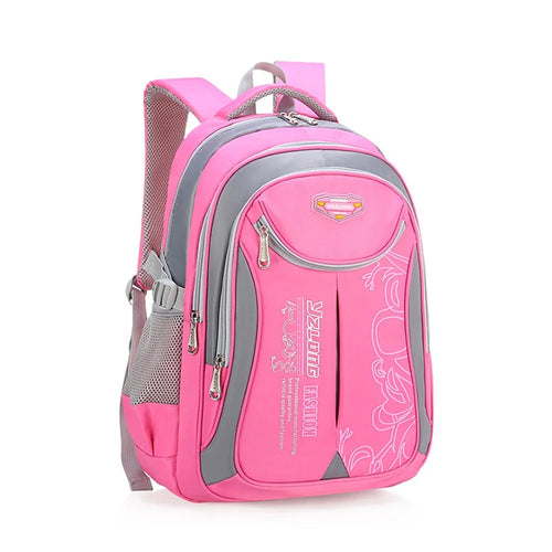 Children School Bag Primary School Backpack Unisex Boys Girls School Bag - Pink/L - 1