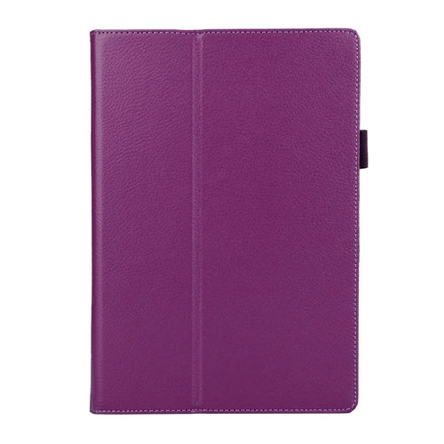Litchi Texture 2-fold Stand Leather Case for Lenovo TAB 2 A10-70 - Purple - 1