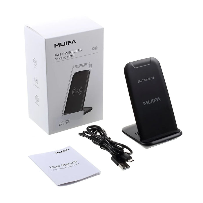 MUIFA 10W Fast Wireless Charging Stand (Support FOD Function) for iPhone XS/XS Max/XR/X, Samsung Galaxy S10/S9/S8/Note9/Note 8 Etc. - 4