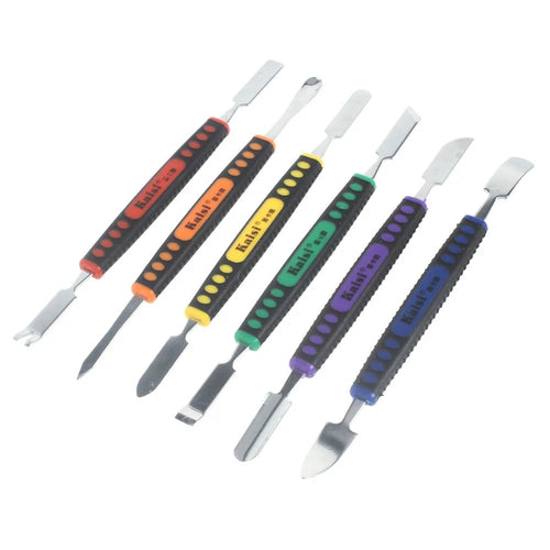 KAISI 6 in 1 Dual Ends Metal Spudger Set Prying Repair Tool Kit for Smartphone Tablet - 1